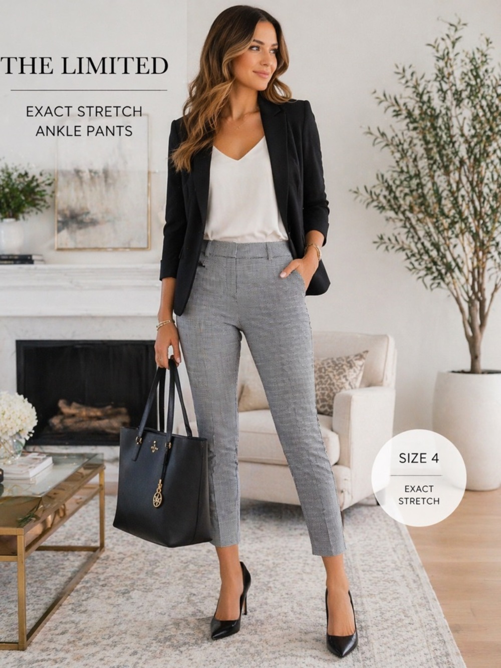 The Limited Gray Exact Stretch Ankle Pants